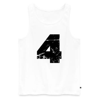 4 - Débardeur bio Premium Homme - blanc - Devant - AI Model Male 178 light (178cm)