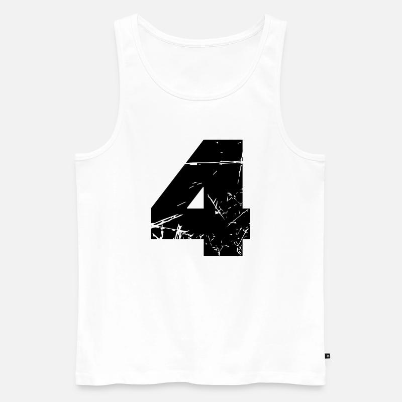 4 - Männer Premium Bio Tank Top - Weiß