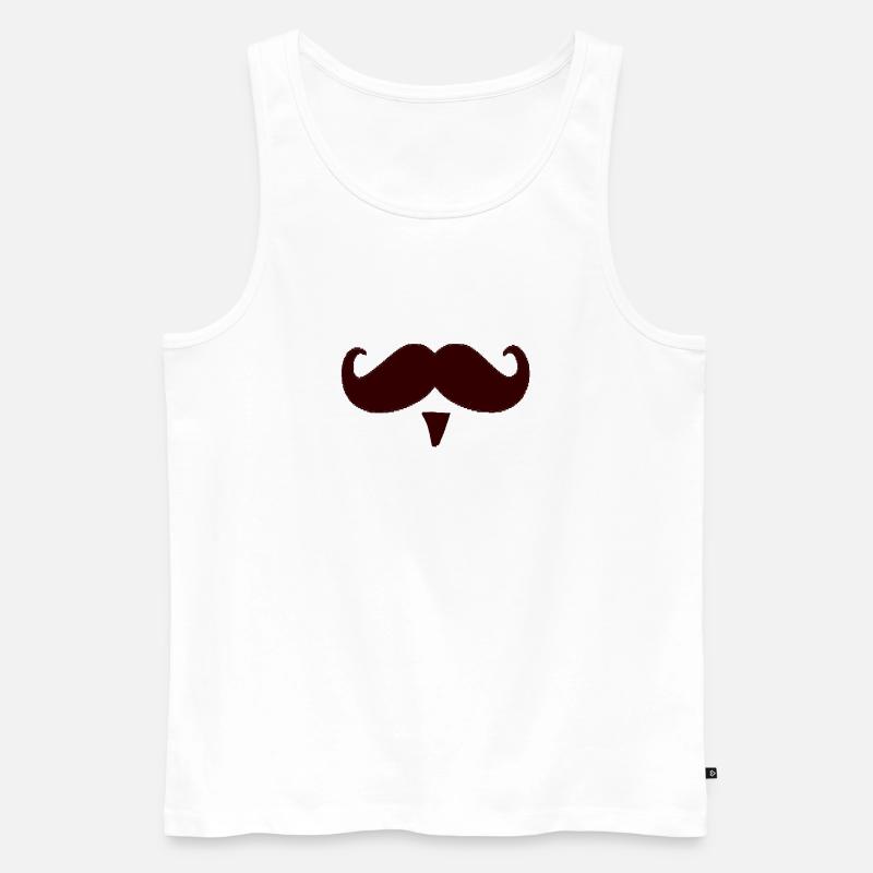 Cadeau de moustache moustache moustache - Débardeur bio Premium Homme - blanc