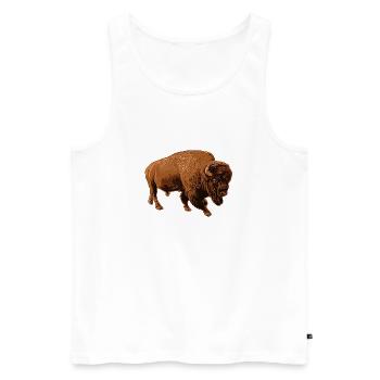 bison - Débardeur bio Premium Homme - blanc - Devant - Michal (187cm)