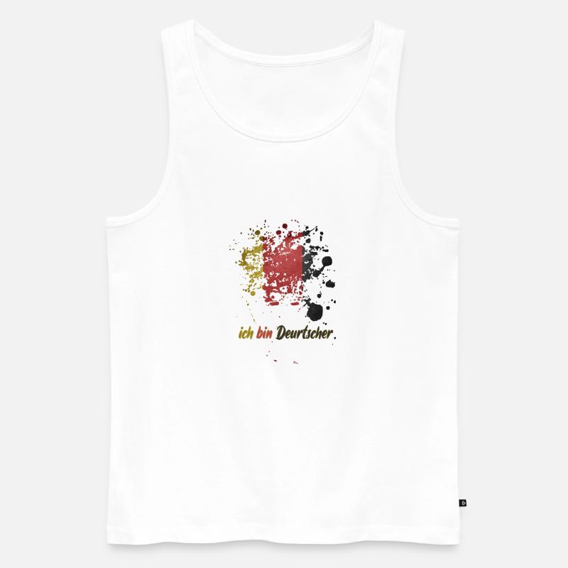 ich bin deutscher - Männer Premium Bio Tank Top - Weiß