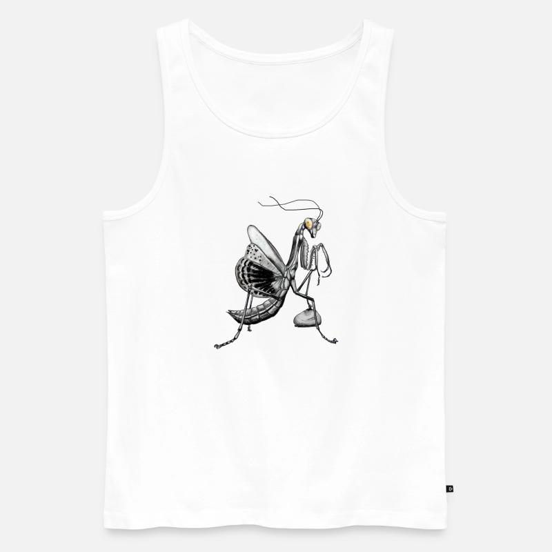 Gottesanbeterin - Männer Premium Bio Tank Top - Weiß