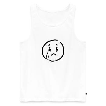 Abstraktes Farbenspiel auf dunklem Hintergrund - Männer Premium Bio Tank Top - Weiß - Vorne - AI Model Male 178 light (178cm)