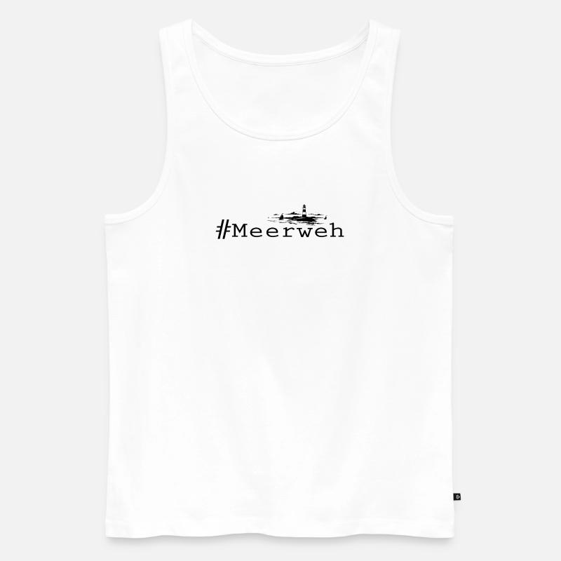 Meerweh - Männer Premium Bio Tank Top - Weiß