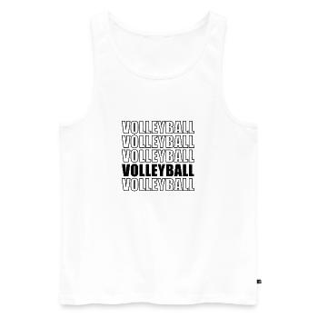 Volleyball Line Motif - Men's Premium Organic Tank Top - white - Front - AI Model Male 178 light (178cm)