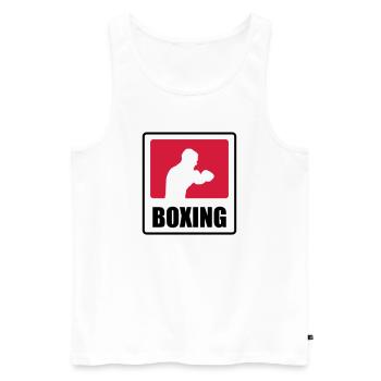 Boxer - Boxen 🥊 - Männer Premium Bio Tank Top - Weiß - Vorne - AI Model Male 178 light (178cm)