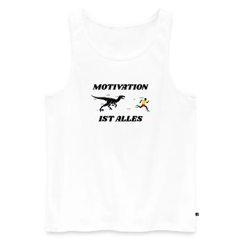 Lustig Sarkasmus Laufen Rennen Joggen Sport Spruch - Männer Premium Bio Tank Top - Weiß - Vorne - Michal (187cm)