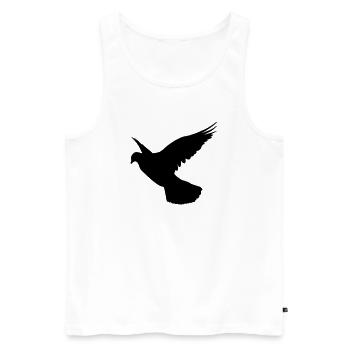Pigeon pigeon - Débardeur bio Premium Homme - blanc - Devant - AI Model Male 178 light (178cm)