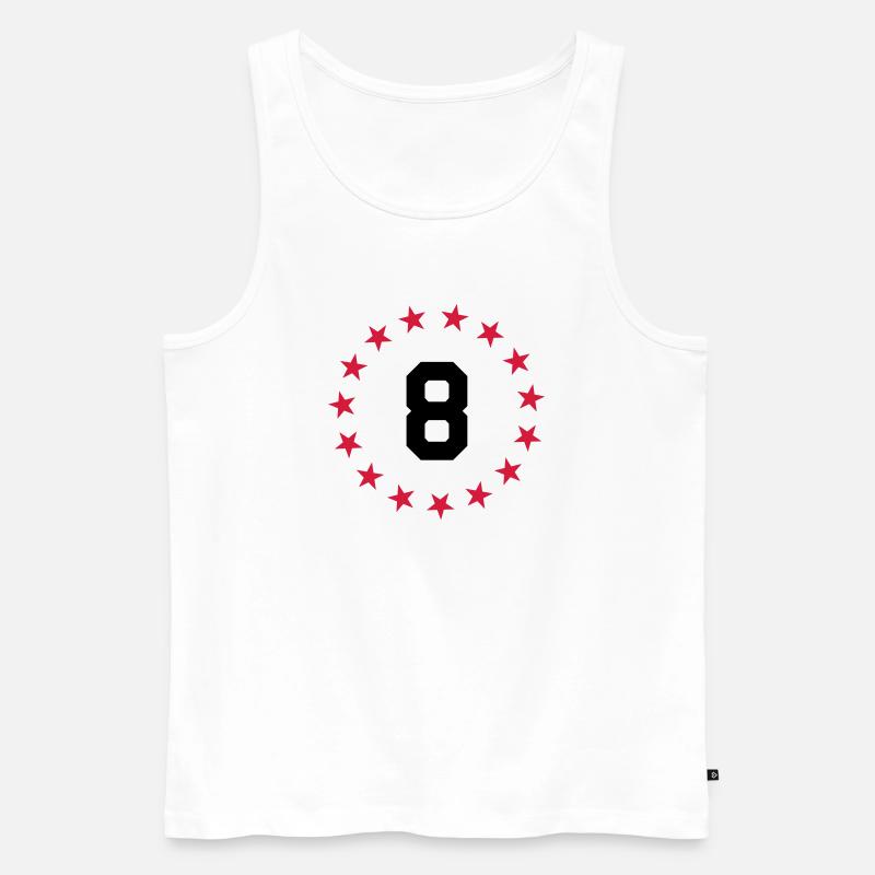 Ziffer 8 - Männer Premium Bio Tank Top - Weiß