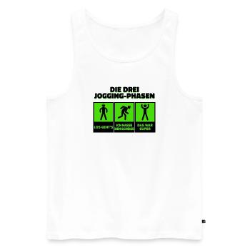 Lustig Laufen Rennen Jogging Training Witzig Sport - Männer Premium Bio Tank Top - Weiß - Vorne - Michal (187cm)