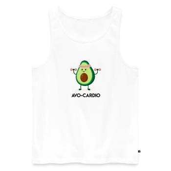 Avocado Fitness Hero - Men's Premium Organic Tank Top - white - Front - AI Model Male 178 light (178cm)