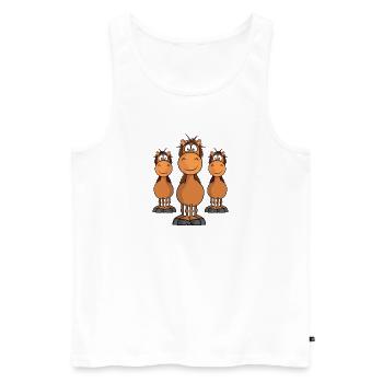 Pferd Pferde Reiter reiten Tier Galopp Fohlen Heng - Männer Premium Bio Tank Top - Weiß - Vorne - AI Model Male 178 light (178cm)