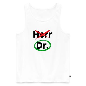 Doktor Arzt Facharzt Hausarzt Assistenzarzt Beruf - Männer Premium Bio Tank Top - Weiß - Vorne - Michal (187cm)