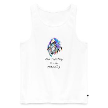 Mystischer Edel-Hengst mit Tribal-Akzenten - Männer Premium Bio Tank Top - Weiß - Vorne - AI Model Male 178 light (178cm)