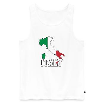 Italie - Débardeur bio Premium Homme - blanc - Devant - Michal (187cm)