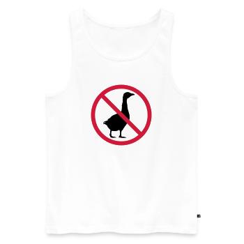 Goose forbidden sign - Men's Premium Organic Tank Top - white - Front - AI Model Male 178 light (178cm)