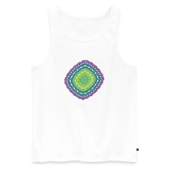 Order chaos art diamond square 4946vir - Men's Premium Organic Tank Top - white - Front - AI Model Male 178 light (178cm)