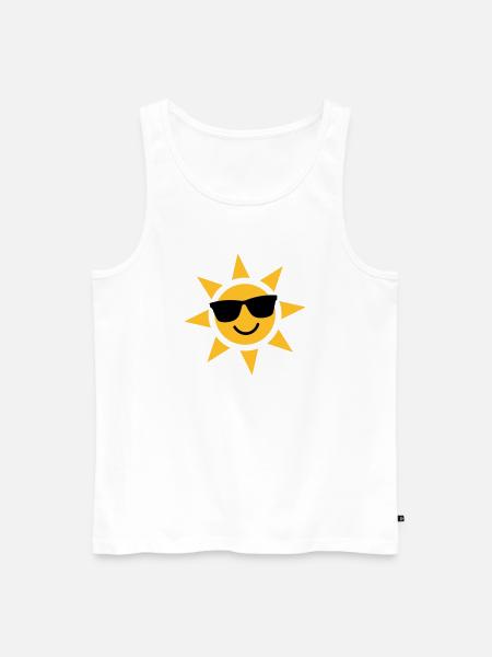 Sunny Sunglasses Sunburst - Men's Premium Organic Tank Top - white
