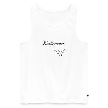 Konfirmation in den Himmel fliegende Taube glauben - Männer Premium Bio Tank Top - Weiß - Vorne - Michal (187cm)