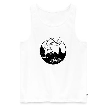 Görli Görlitzer Park - Männer Premium Bio Tank Top - Weiß - Vorne - Michal (187cm)