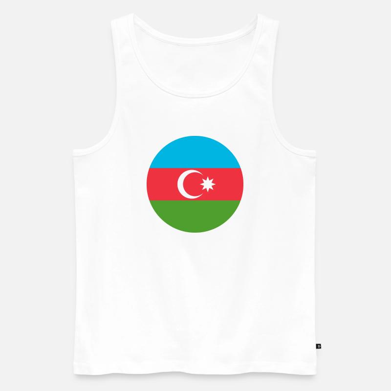 Aufkleber Luftwaffe Roundel Aserbaidschan Luftwaffe - Männer Premium Bio Tank Top - Weiß