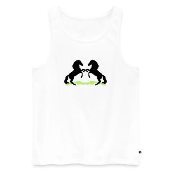 Horses - Men's Premium Organic Tank Top - white - Front - Michal (187cm)