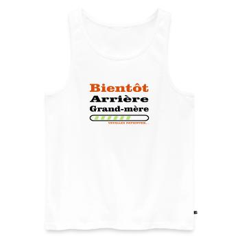 bientot arriere grand mere - Débardeur bio Premium Homme - blanc - Devant - Michal (187cm)