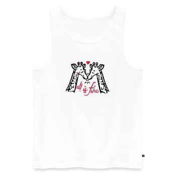 Giraffen Liebe - Männer Premium Bio Tank Top - Weiß - Vorne - Michal (187cm)