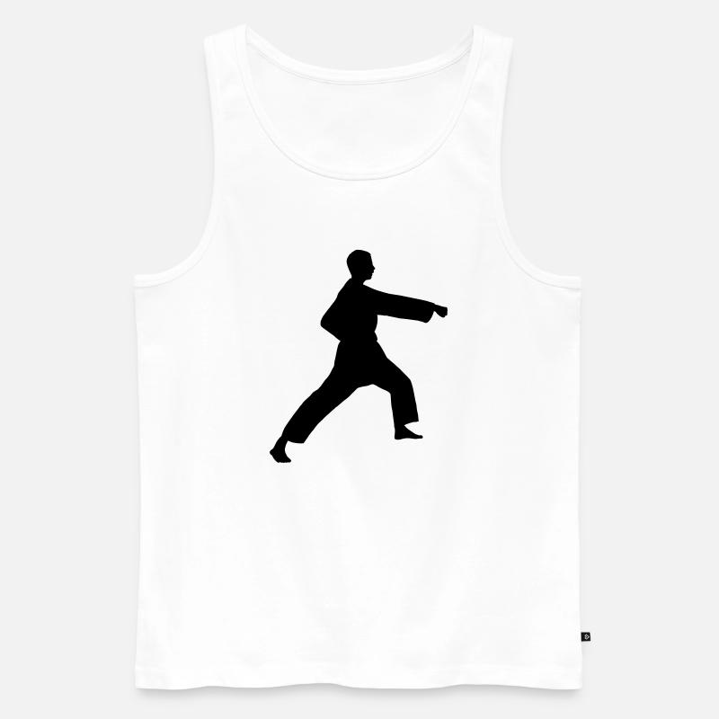 Punsch Karate oder Teakwondo Punsch - Männer Premium Bio Tank Top - Weiß