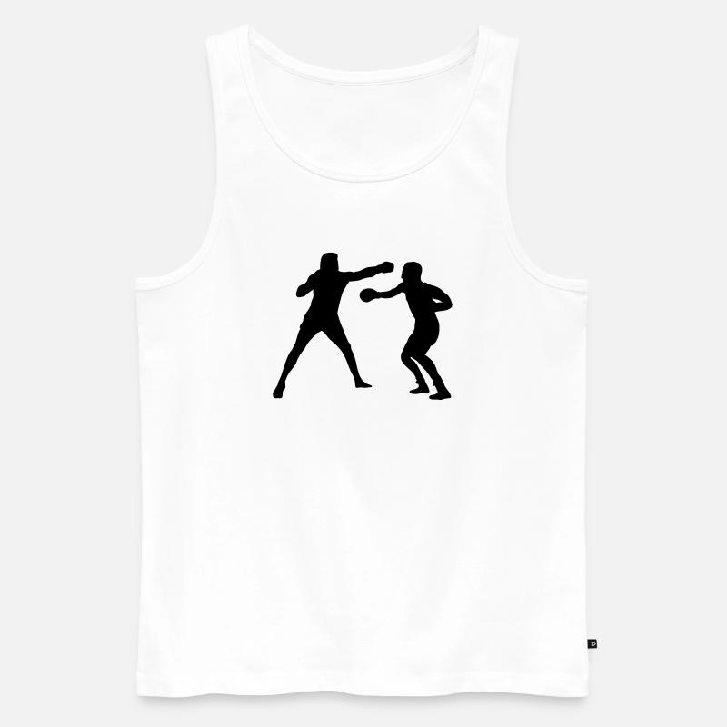 Boxkampftraining - Männer Premium Bio Tank Top - Weiß