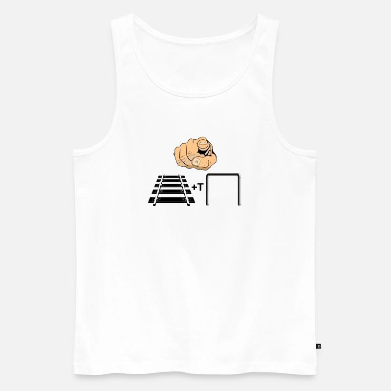 Du spornst nicht an - Männer Premium Bio Tank Top - Weiß