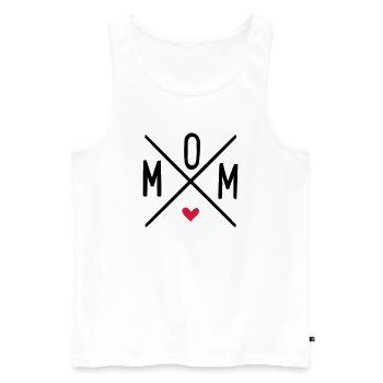 mom - Männer Premium Bio Tank Top - Weiß - Vorne - AI Model Male 178 light (178cm)