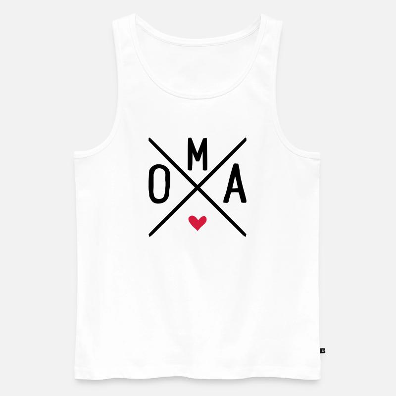 oma - Männer Premium Bio Tank Top - Weiß