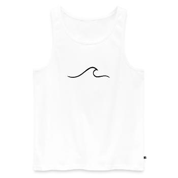 Surfer Welle Geschenk Surfer Boy Girl Dude Surf - Männer Premium Bio Tank Top - Weiß - Vorne - Michal (187cm)