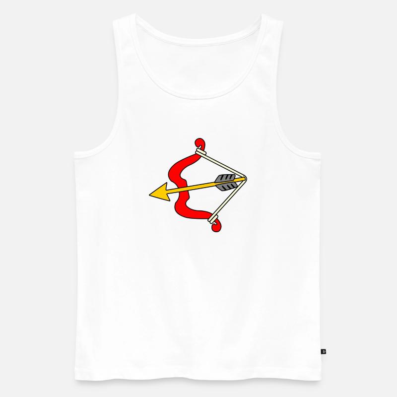 Pfeil und Bogen - Männer Premium Bio Tank Top - Weiß