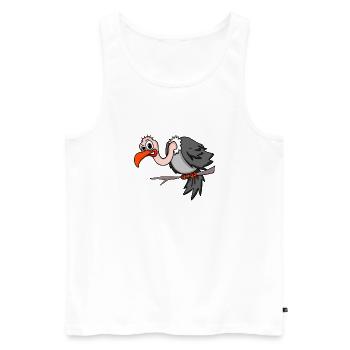 vulture - Men's Premium Organic Tank Top - white - Front - Michal (187cm)