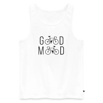 Radfahren - gute Laune - Männer Premium Bio Tank Top - Weiß - Vorne - AI Model Male 178 light (178cm)