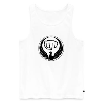 Pigeon Wado - Débardeur bio Premium Homme - blanc - Devant - Michal (187cm)