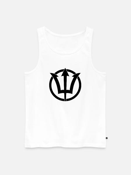 Poseidon Trident Symbol - Men's Premium Organic Tank Top - white