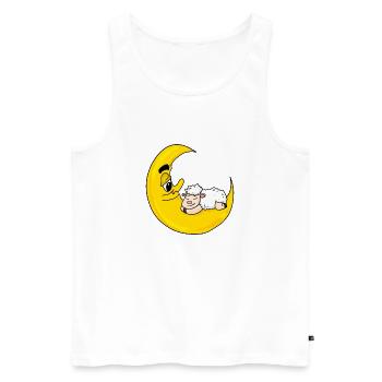 Sheep moon sleeping cute gift - Men's Premium Organic Tank Top - white - Front - Michal (187cm)