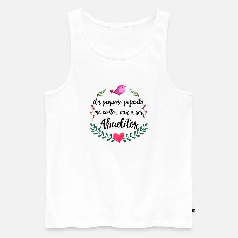 Abuelitos Ankündigung - Männer Premium Bio Tank Top - Weiß