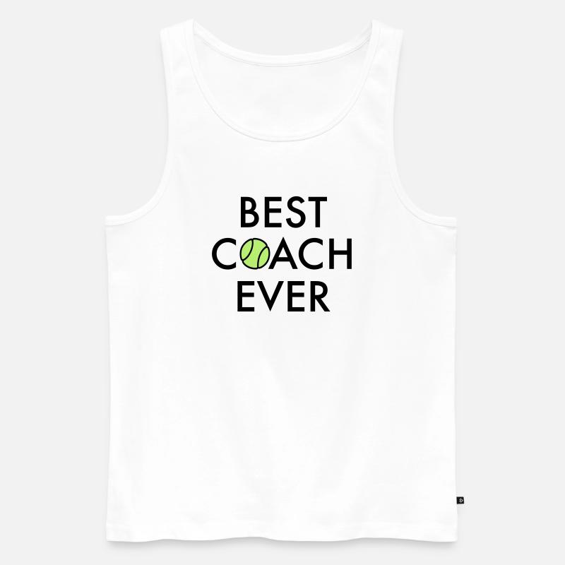 Best Coach ever - Männer Premium Bio Tank Top - Weiß