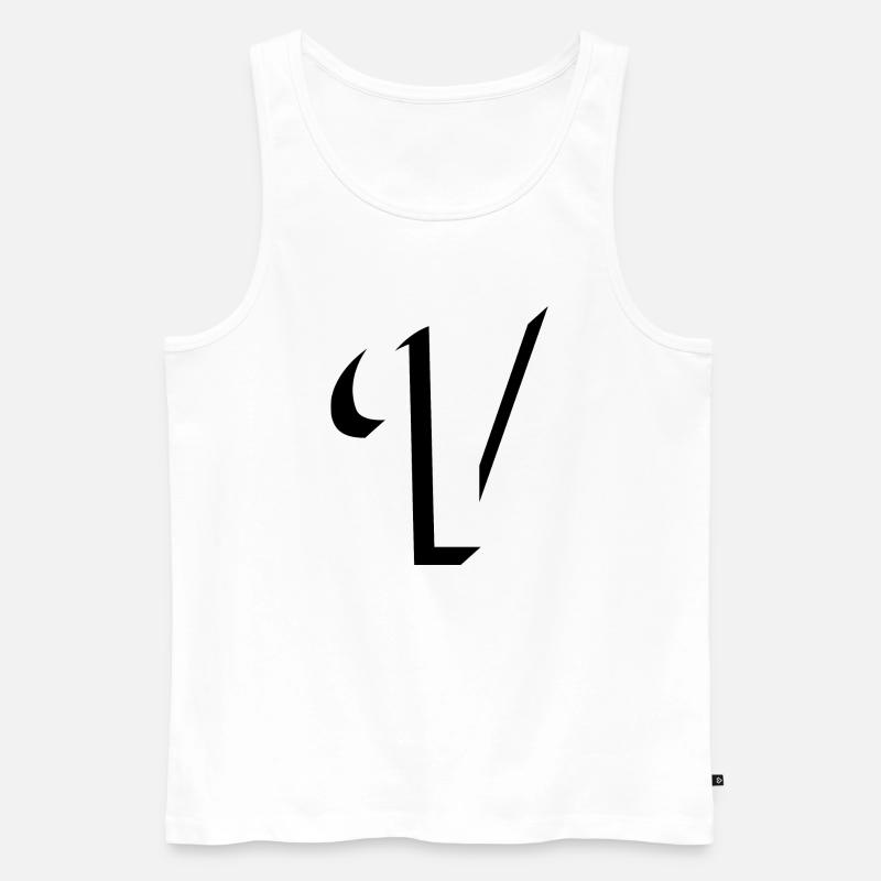 Letter V, Name, der Buchstabe V - Männer Premium Bio Tank Top - Weiß