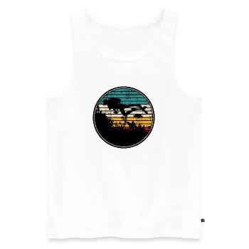 Diving scuba - Men's Premium Organic Tank Top - white - Front - Michal (187cm)