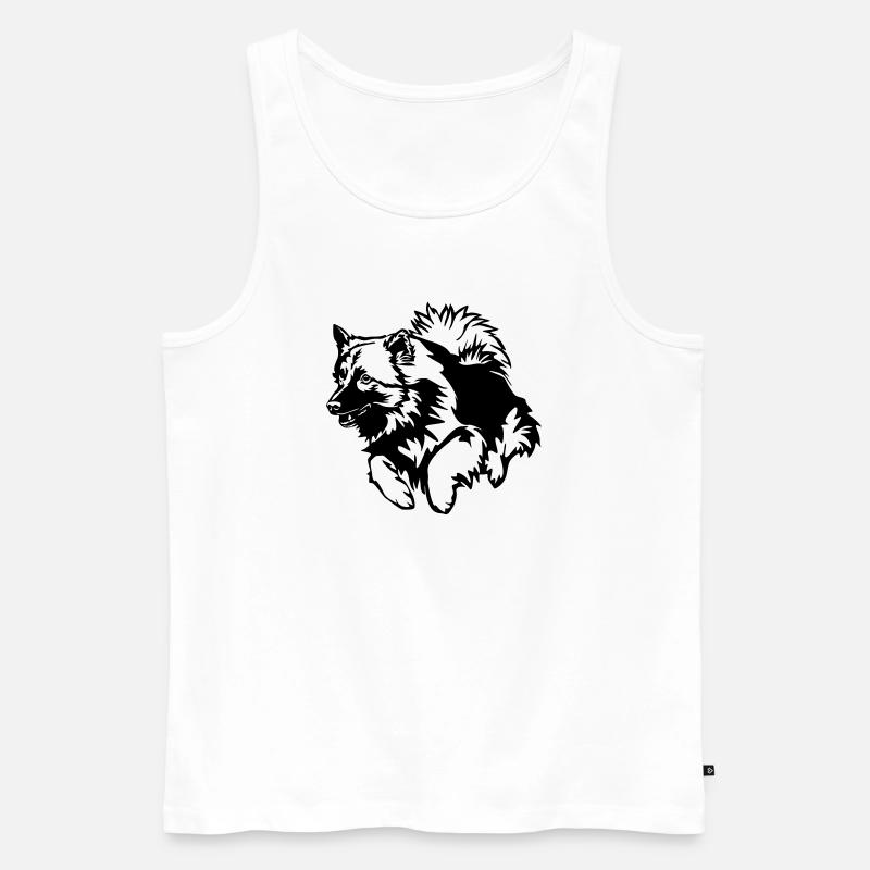 Wolfsspitz - Männer Premium Bio Tank Top - Weiß
