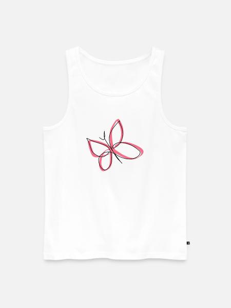 Butterfly - Men's Premium Organic Tank Top - white