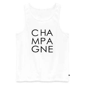 cha mpa gne - Männer Premium Bio Tank Top - Weiß - Vorne - Michal (187cm)