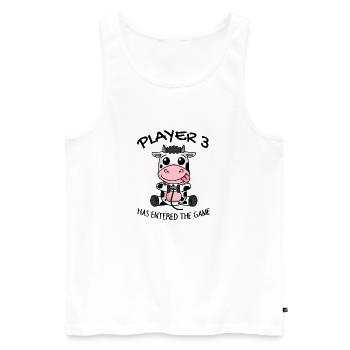 Player 3 has entered the game - Men's Premium Organic Tank Top - white - Front - Michal (187cm)