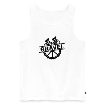 Gavel Fahrrad - Männer Premium Bio Tank Top - Weiß - Vorne - Michal (187cm)