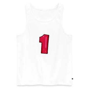 1 - Débardeur bio Premium Homme - blanc - Devant - Michal (187cm)
